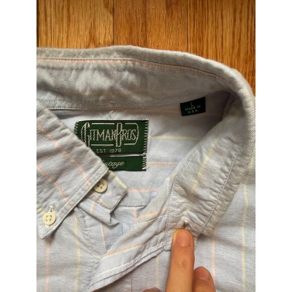 Gitman Bros. Vintage USA Men’s Light Blue Oxford L - Picture 3 of 4